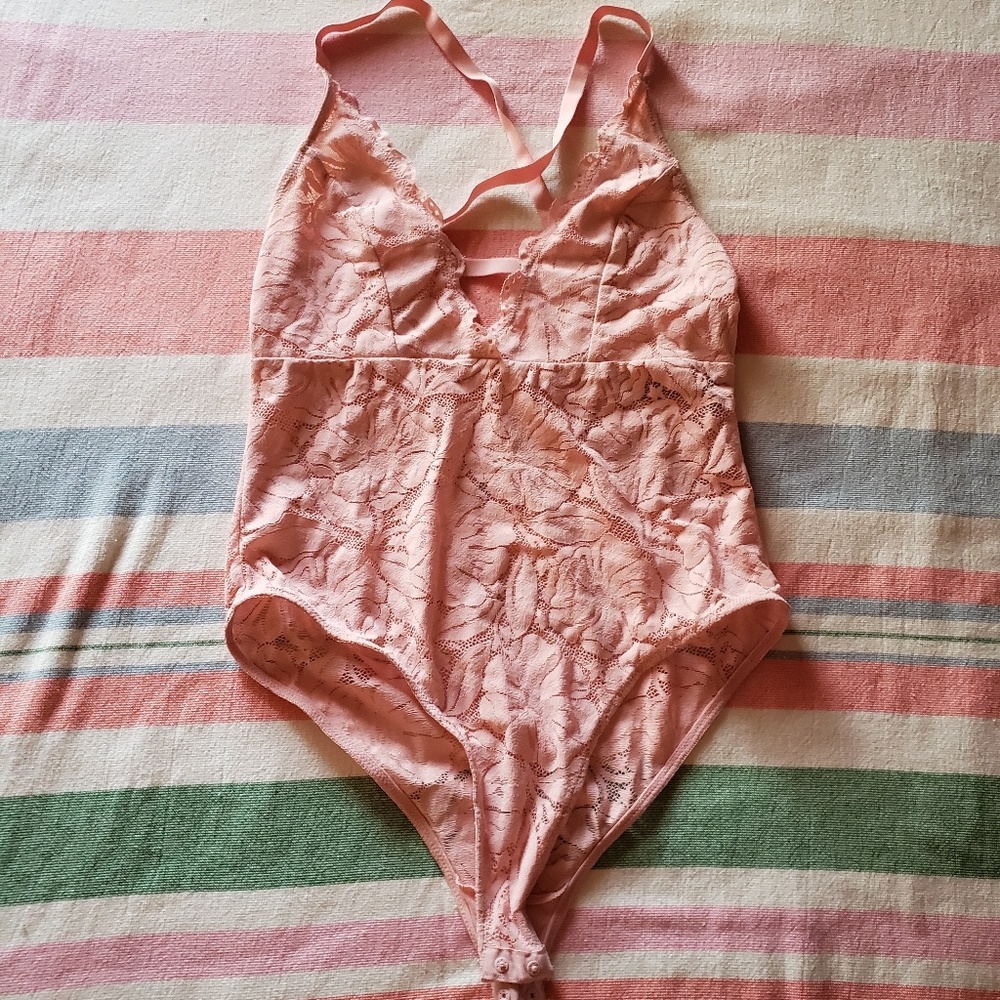 Aerie Intimates Lingerie One Piece Lace Bodysuit L